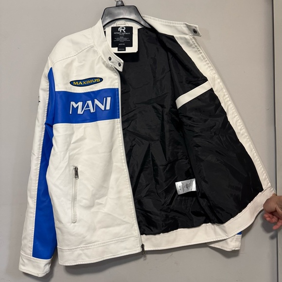 Refinery Republic jacket, "Maximus Racer" model, white and blue. Size M. - Picture 9 of 16